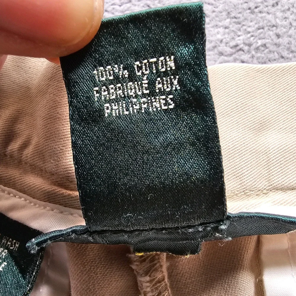 Lauren Ralph Lauren Chino Shorts Womens 10 Khaki Tan Cotton Preppy Classic Twill